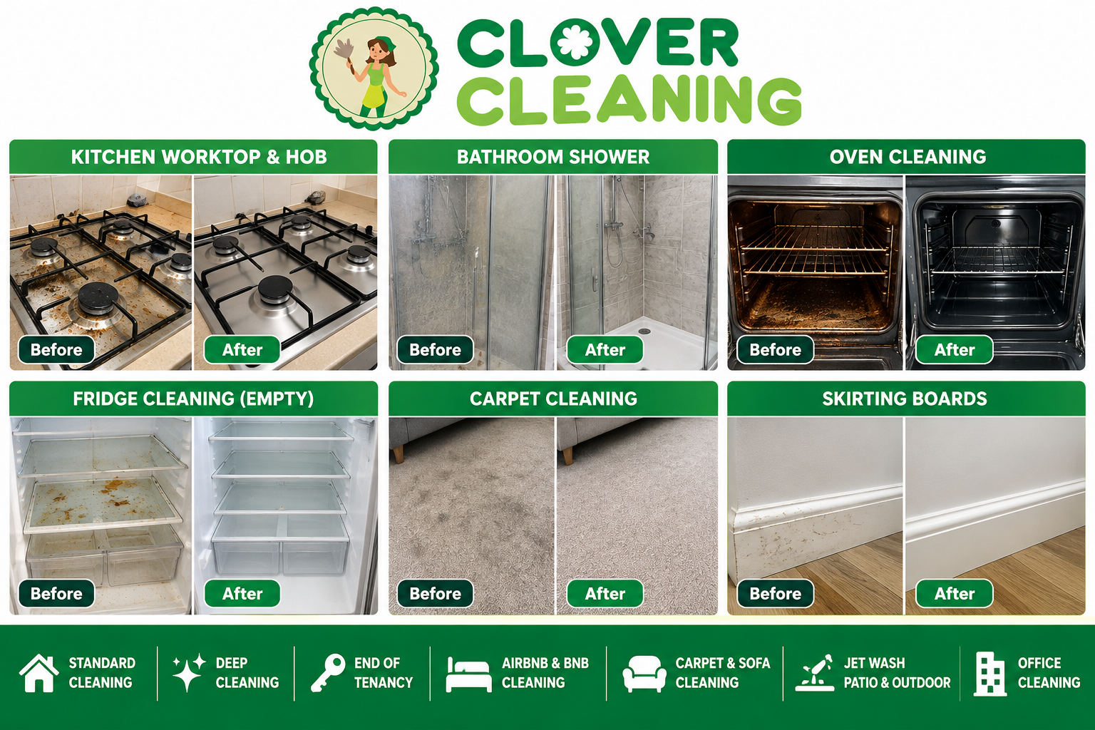Cleaning work by Clover Cleaning Ltd